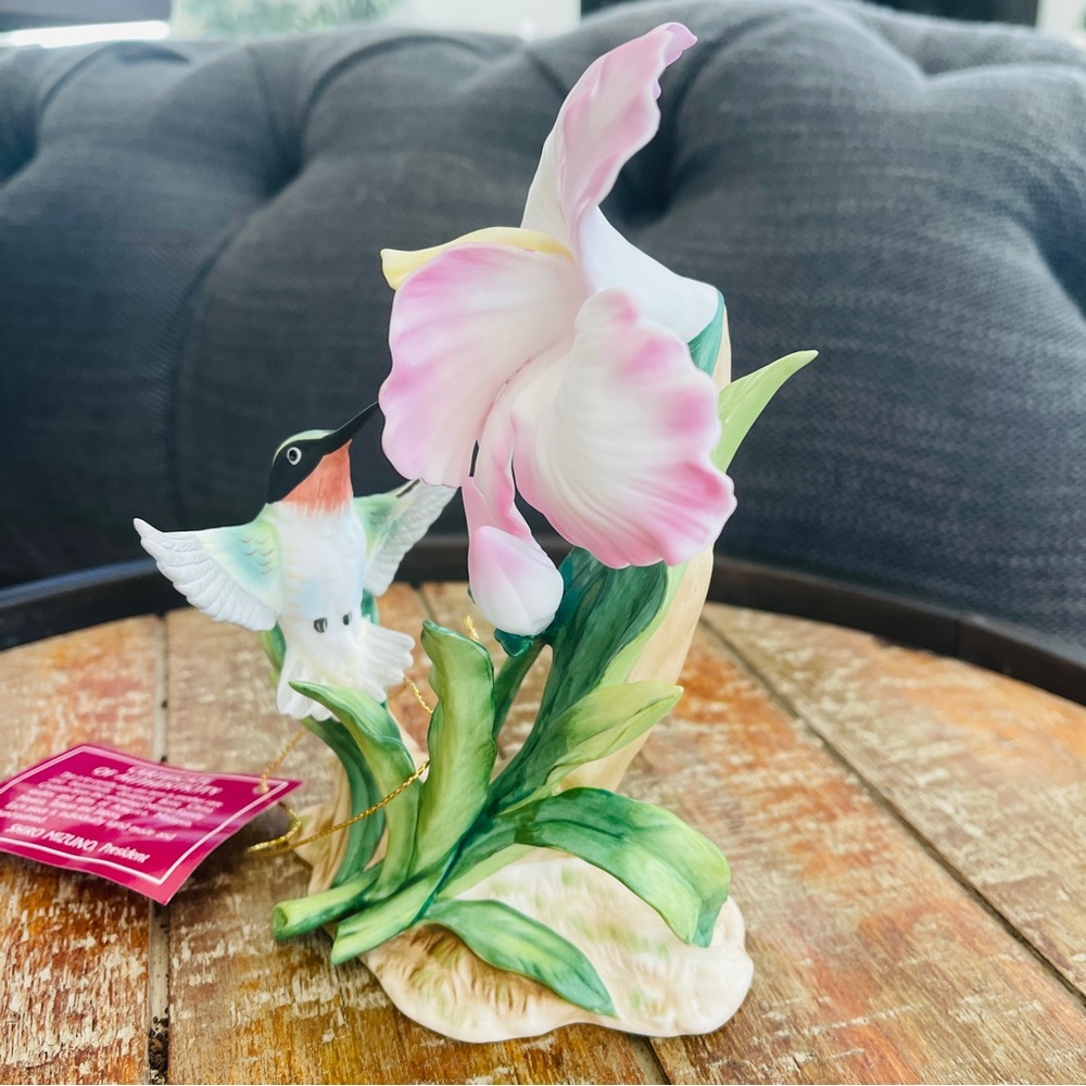 Vintage 1985s Hummingbird Pink Orchid Masterpiece Bone China Homco Collector